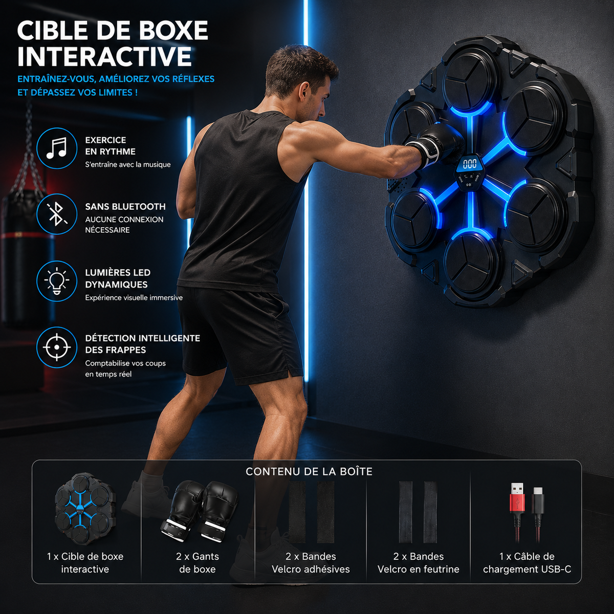 Machine pour la boxe intéractive NAOKARE