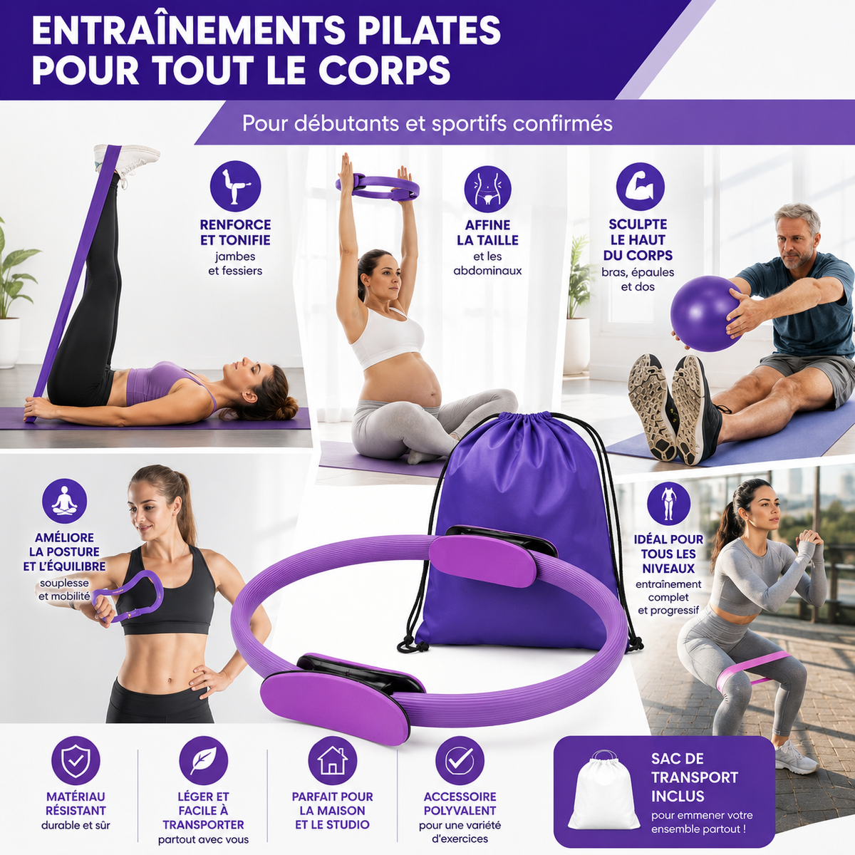 Set de Pilates 13 pièces NAOKARE